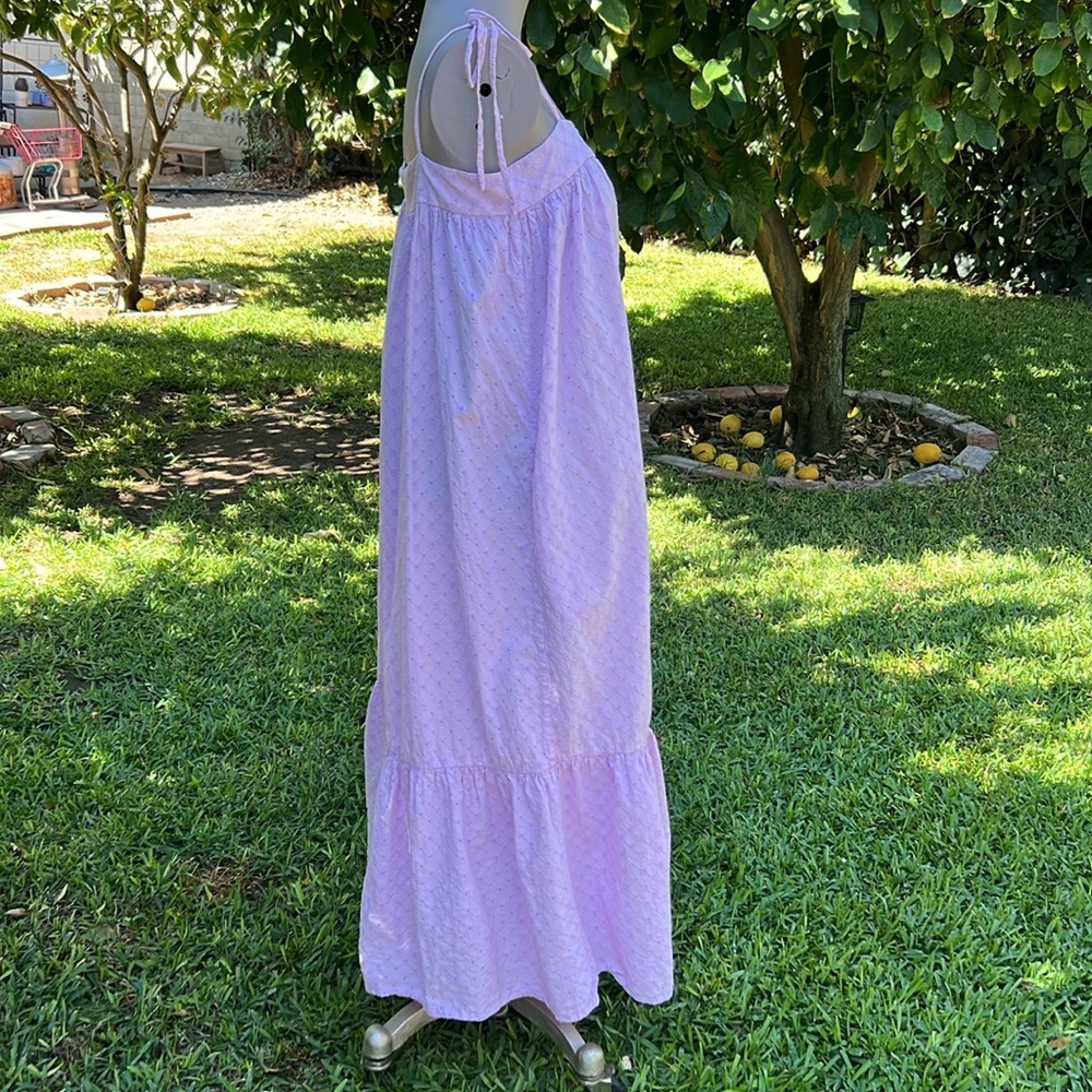 MDS Stripes Lavender Eyelet Dress Size 10 US $525 - Picture 14 of 17